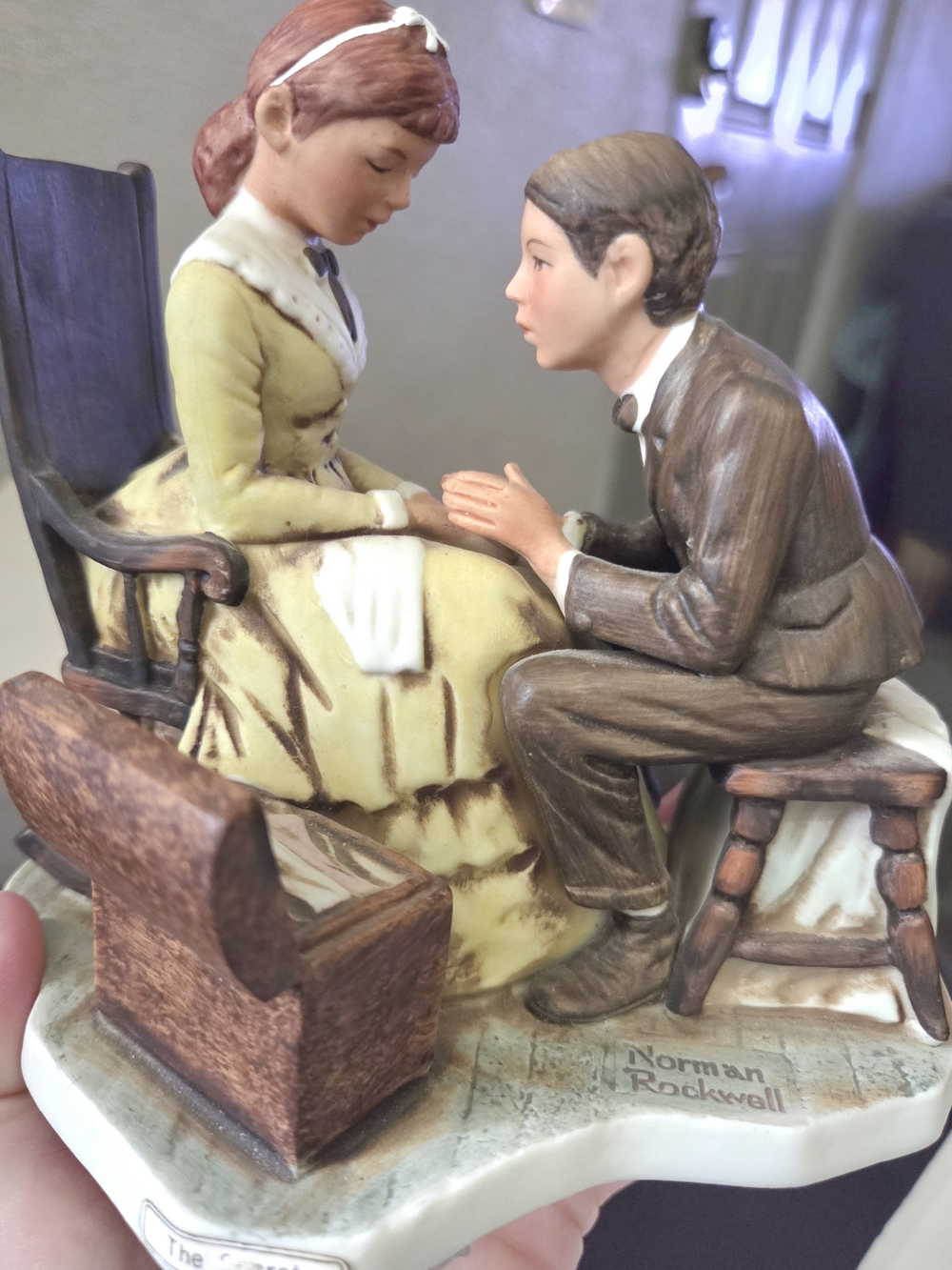 VTG 1979 Norman Rockwell "The Secret" Porcelain Figurine